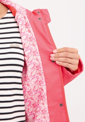 Friese Traveby Paisley Damen Regenjacke - Sugar Coral Rosa